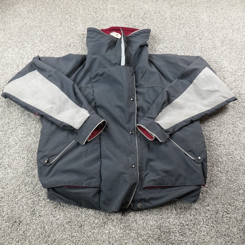 VTG Goretex Jacket Mens XL Gray Waterproof Zip Windbreaker Outdoor Hiking Coat